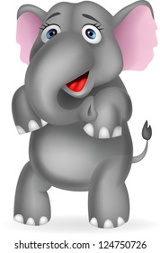 Funny elephant cartoon