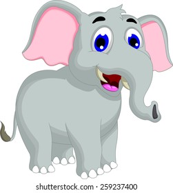 funny elephant cartoon posing