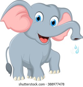 funny elephant cartoon posing