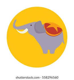 funny elephant circus icon