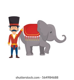 funny elephant circus icon