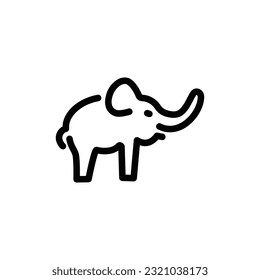 Funny elephant icon vector art, graphics