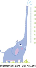 Funny elephant meter wall or height chart