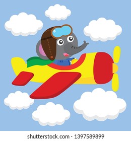 funny elephant in the plane