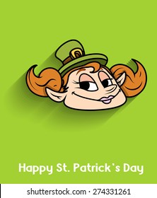 Funny Elf Leprechaun Girl Face Expression