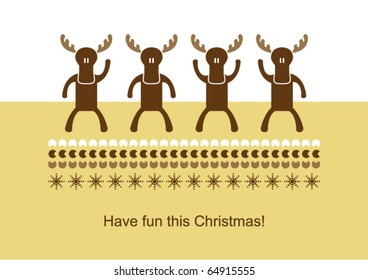Funny Elk Christmas Card