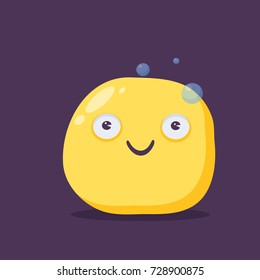 Funny emoji character. Vector flat style.