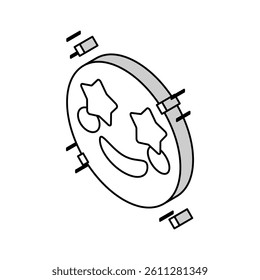 funny emoji isometric icon vector. funny emoji sign. isolated symbol illustration