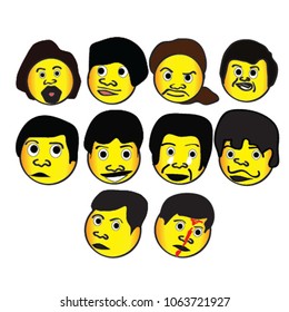 Funny emoji vector