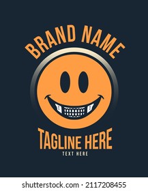 Funny Emoji Vector Illustration of Skull