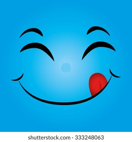 Funny emoticon cartoon design, vector illustration graphic.