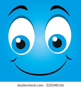 Funny emoticon cartoon design, vector illustration graphic.