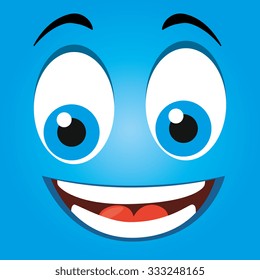Funny emoticon cartoon design, vector illustration graphic.