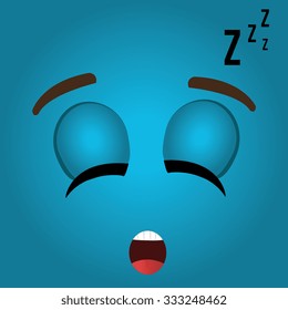 Funny emoticon cartoon design, vector illustration graphic.