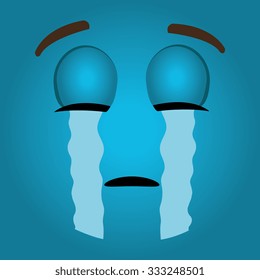 Funny emoticon cartoon design, vector illustration graphic.