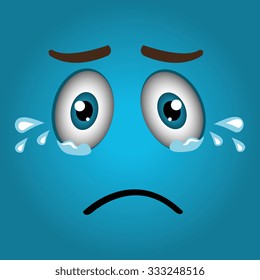 Funny emoticon cartoon design, vector illustration graphic.