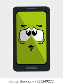 Funny emoticon cartoon design, vector illustration graphic.