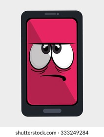 Funny emoticon cartoon design, vector illustration graphic.