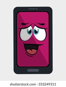 Funny emoticon cartoon design, vector illustration graphic.