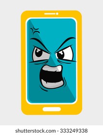 Funny emoticon cartoon design, vector illustration graphic.