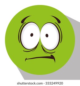 Funny emoticon cartoon design, vector illustration graphic.