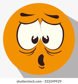 Funny emoticon cartoon design, vector illustration graphic.