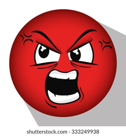 Funny emoticon cartoon design, vector illustration graphic.