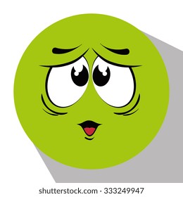 Funny emoticon cartoon design, vector illustration graphic.