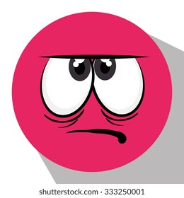 Funny emoticon cartoon design, vector illustration graphic.