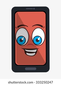 Funny emoticon cartoon design, vector illustration graphic.