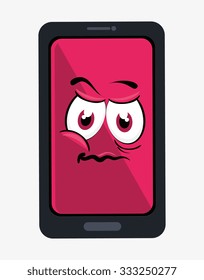Funny emoticon cartoon design, vector illustration graphic.
