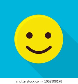 Funny emoticon icon. Flat illustration of funny emoticon vector icon for web