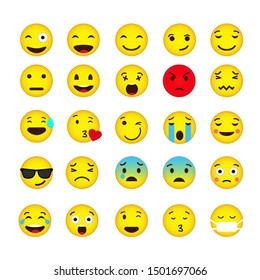 Funny emoticon icon for social media cha