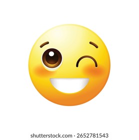 Ilustração divertida do vetor emoticon isolada.