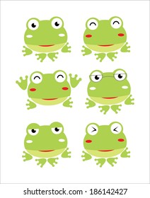 Funny emotional frogs