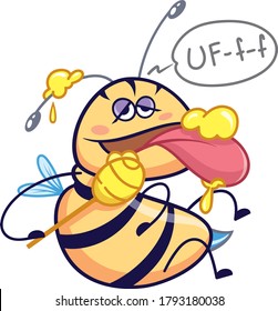 Funny emotions of vector Bee