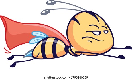 Funny emotions of vector Bee