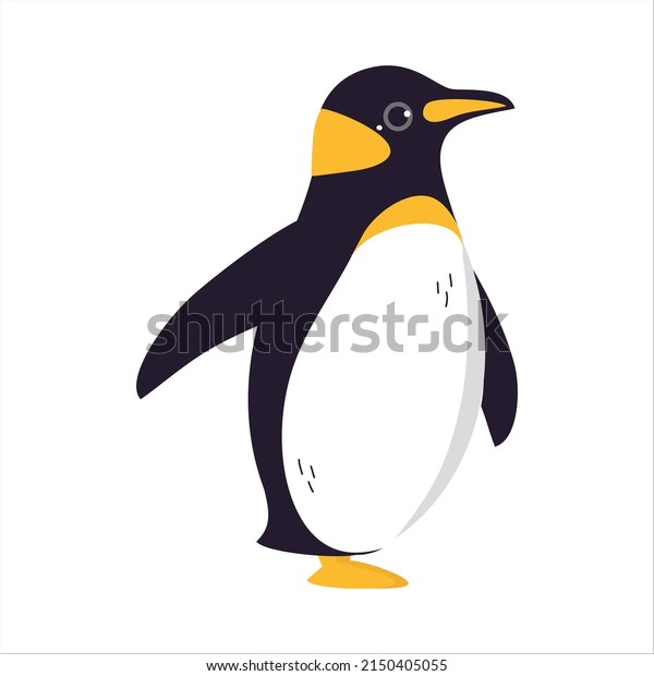 Funny Emperor Penguin as Aquatic
Flightless Bird with Flippers Waddling Vector
Illustration