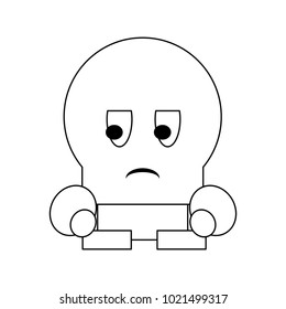 Funny enemy videogame character