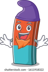 Funny eraser cartoon mascot performed as an Elf