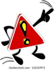 Funny Exclamation alert sign