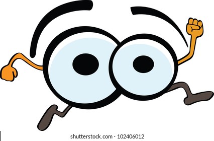 funny eye running