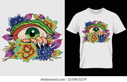 Funny Eye t shirt design and templates