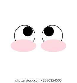 funny eyes icon on white background. vector