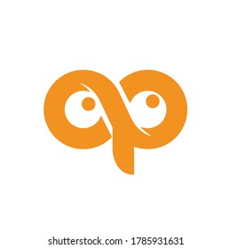 funny eyes logo design icon design vector 