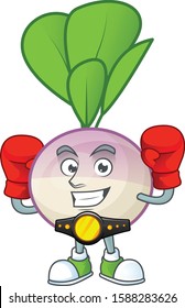 Funny Face Boxing turnip cartoon character design