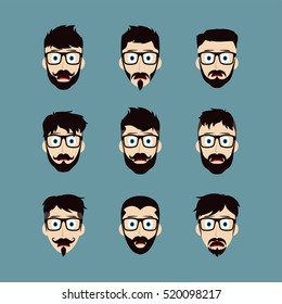 funny face cartoon character set cartoon character vector illustration
