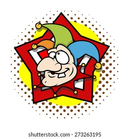Funny Face Cartoon Jester