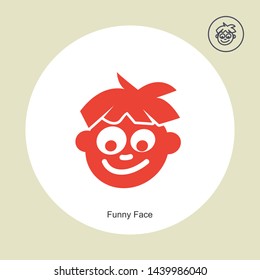 Funny face icon isolated on white background. like icon in trendy design style. like vector icon modern and simple flat symbol for web site, mobile app, UI. Setting icon vector illustration, EPS10.