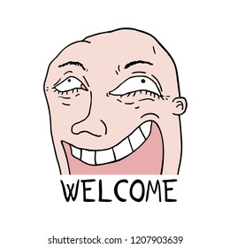 funny face illustration
